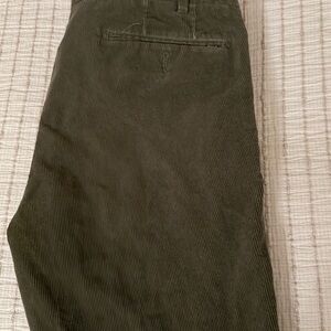 Ralph Lauren Polo Dark Olive Green Corduroy Pants. Size: 36X32 Slim